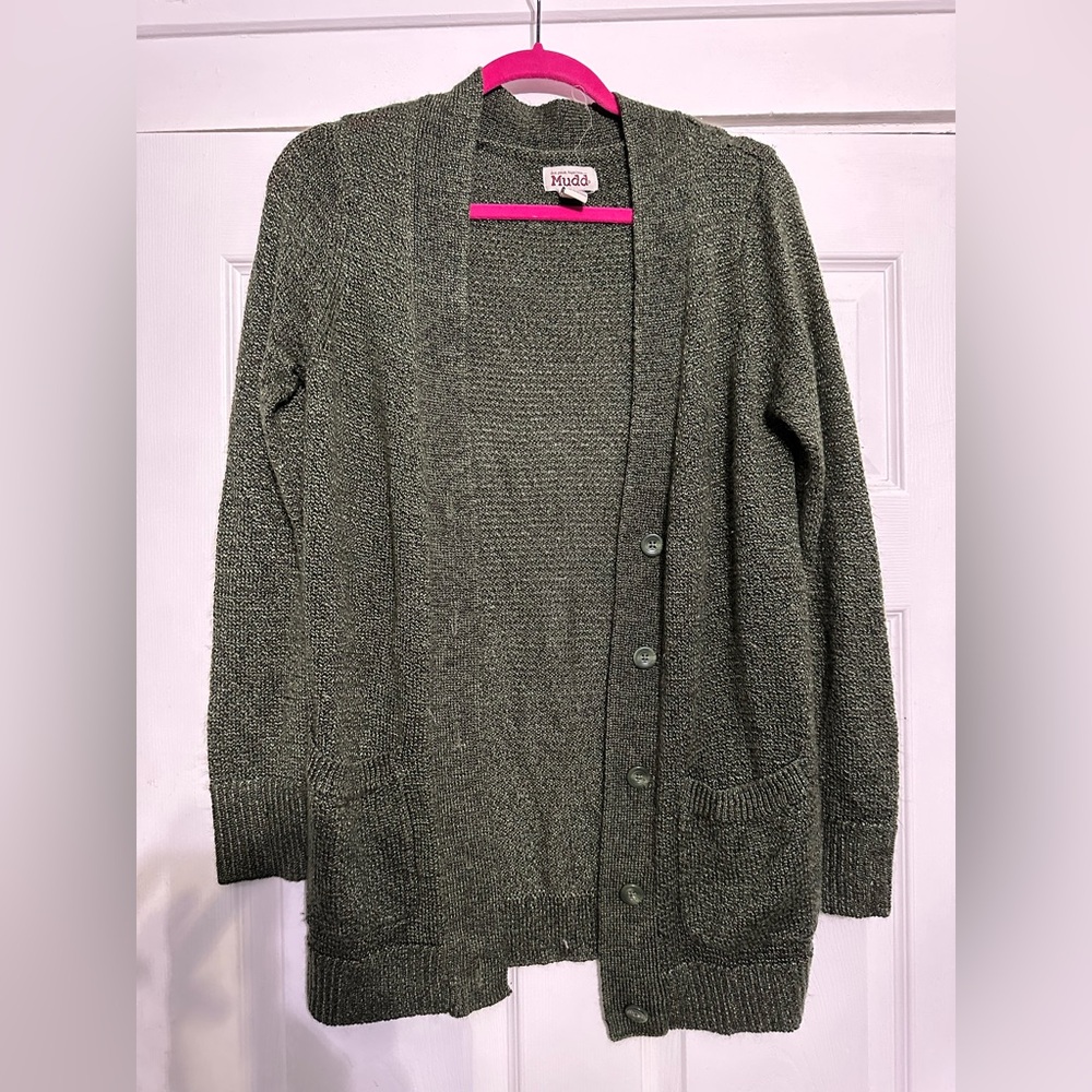 Mudd Women's Olive Cardigan Sweater
